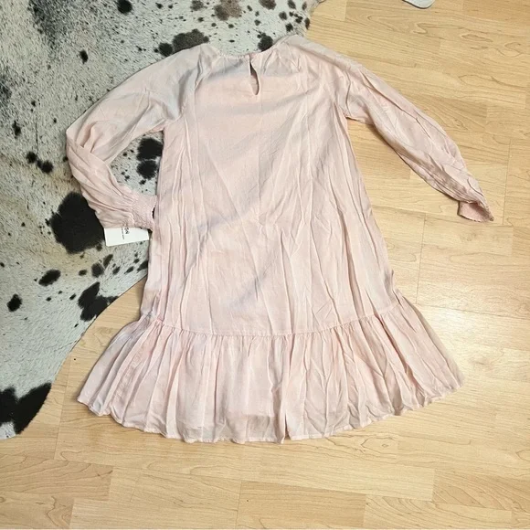 SOMETHING‎ NAVY Blush Pink Mini Dress Ruffle Hem Size 8 NWT - Picture 2 of 8